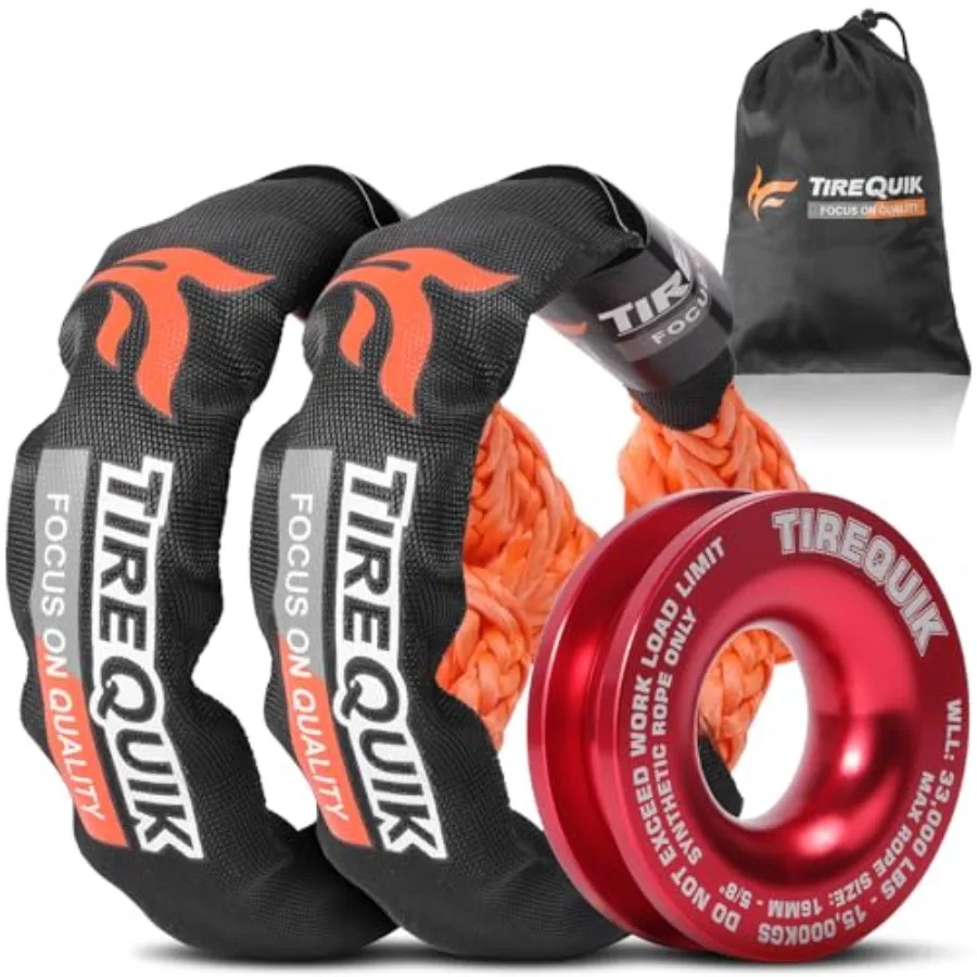 Soft Shackle and Winch Recovery Ring Kit, 1/2" X 22" Orange Offroad Soft Shackle Recovery Kit 60, 600LBS Breaking gth,UHMWPE Ro
Soft Shackle and Winch Recovery Ring Kit, 1/2" X 22" Orange Offroad Soft Shackle Recovery Kit 60, 600LBS Breaking gth,UHMWPE Ro
