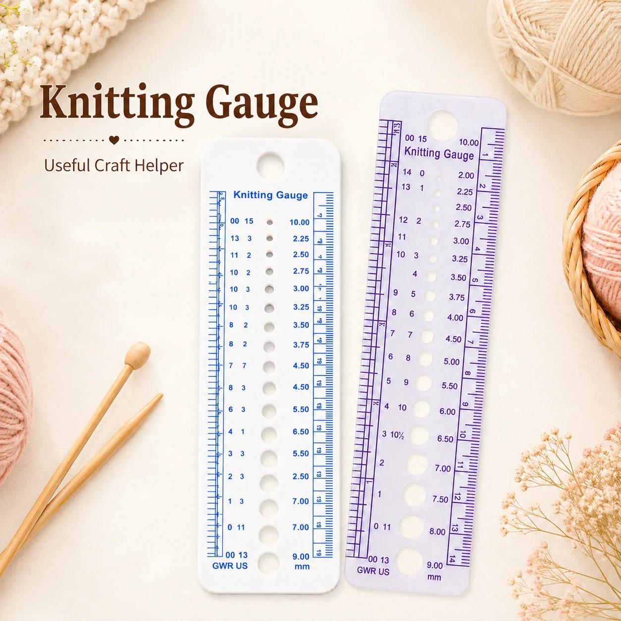 1/3pcs Knitting Accessories Needle Gauge Inch Sewing Ruler Tool Centimeter 1-10mm Size Measurement Sewing Tool
1/3pcs Knitting Accessories Needle Gauge Inch Sewing Ruler Tool Centimeter 1-10mm Size Measurement Sewing Tool