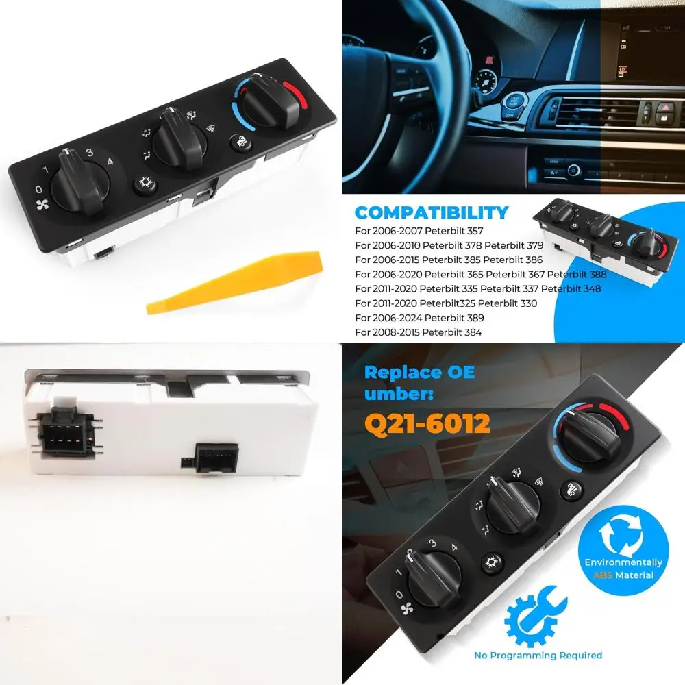 Q21-6012 AC Heater Climate Control Panel Module Compatible with Peterbilt 325 330 335 337 348 357 365 367 378 379 384 385 386 38
Q21-6012 AC Heater Climate Control Panel Module Compatible with Peterbilt 325 330 335 337 348 357 365 367 378 379 384 385 386 38