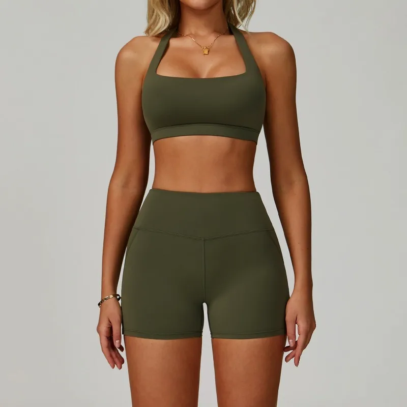 Backless Yoga Outfit Set Halter Tight Quick-Dry Fitness Wear High-Intensity Sports Set
Backless Yoga Outfit Set Halter Tight Quick-Dry Fitness Wear High-Intensity Sports Set