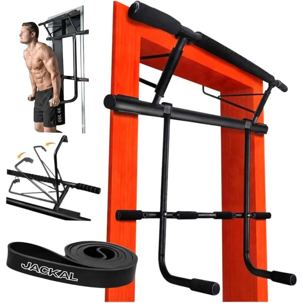 Multi-Grip Doorway Pull-up and Dip Station - Portable, No Wobble, Easy Storage, No Screws, High Weight Capacity, Collapsible Wor
Multi-Grip Doorway Pull-up and Dip Station - Portable, No Wobble, Easy Storage, No Screws, High Weight Capacity, Collapsible Wor