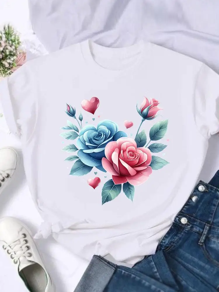 Lovely Flower Love Graphic T Top Print Short Sleeve T-shirts Fashion Lady Female Women Shirt Stylish Tee T-Shirt
Lovely Flower Love Graphic T Top Print Short Sleeve T-shirts Fashion Lady Female Women Shirt Stylish Tee T-Shirt
