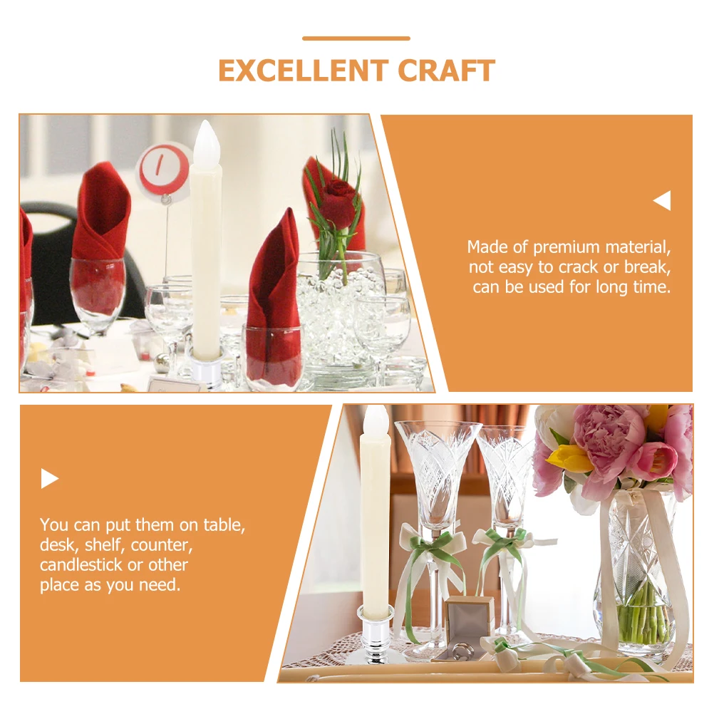 4 Pcs Simulation Candles ABS Flickering Flameless LED Electronic Wax Warm Light Operated Decor Home Party Wedding
4 Pcs Simulation Candles ABS Flickering Flameless LED Electronic Wax Warm Light Operated Decor Home Party Wedding