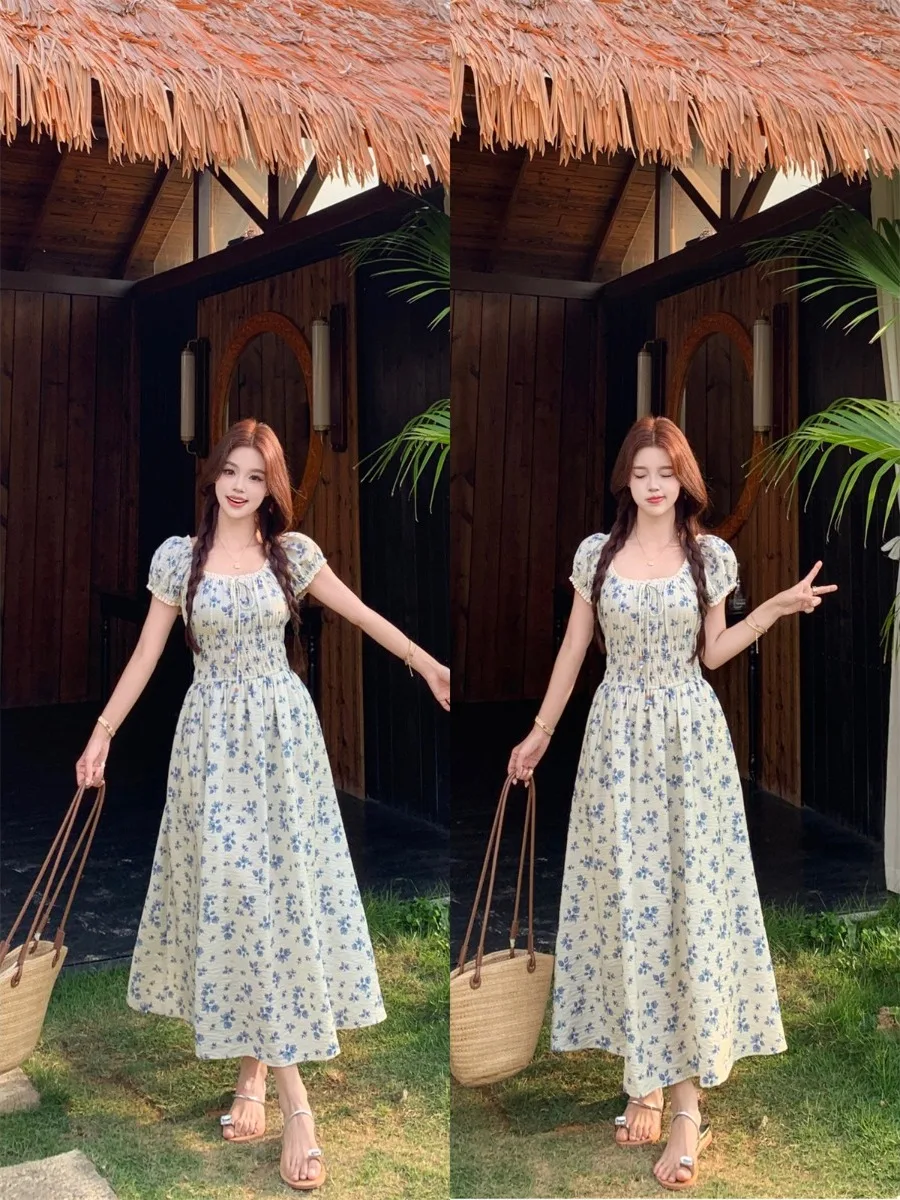 Summer 2026 Floral Print Maxi Dress Women's plus Size Breathable Holiday Wear French Style Standard Fit Short Sleeve round Neck
Summer 2026 Floral Print Maxi Dress Women's plus Size Breathable Holiday Wear French Style Standard Fit Short Sleeve round Neck