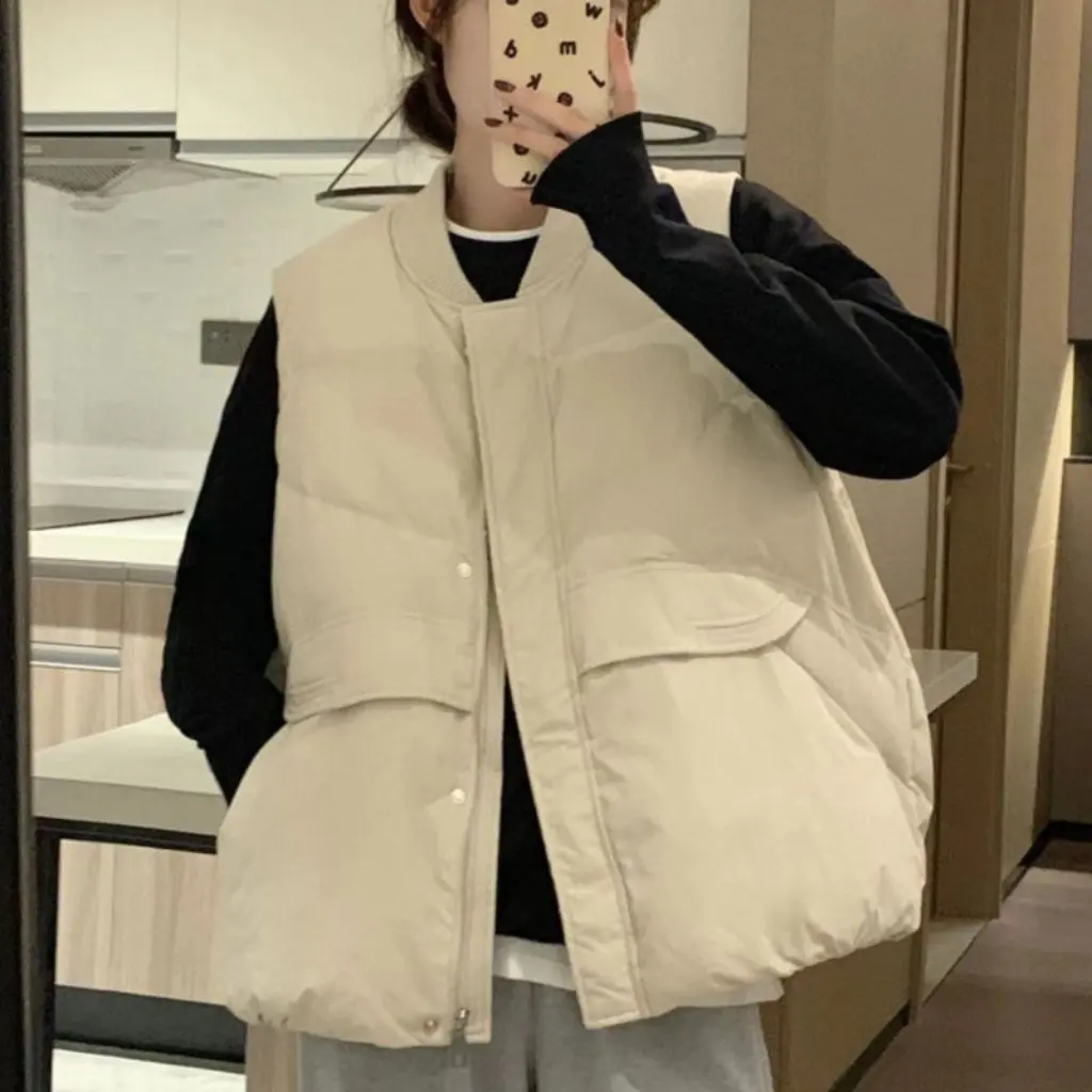 Korean Style Women's Cotton Vest Short Loose Casual Jacket Trendy Autumn Winter New Style for Small Women
Korean Style Women's Cotton Vest Short Loose Casual Jacket Trendy Autumn Winter New Style for Small Women