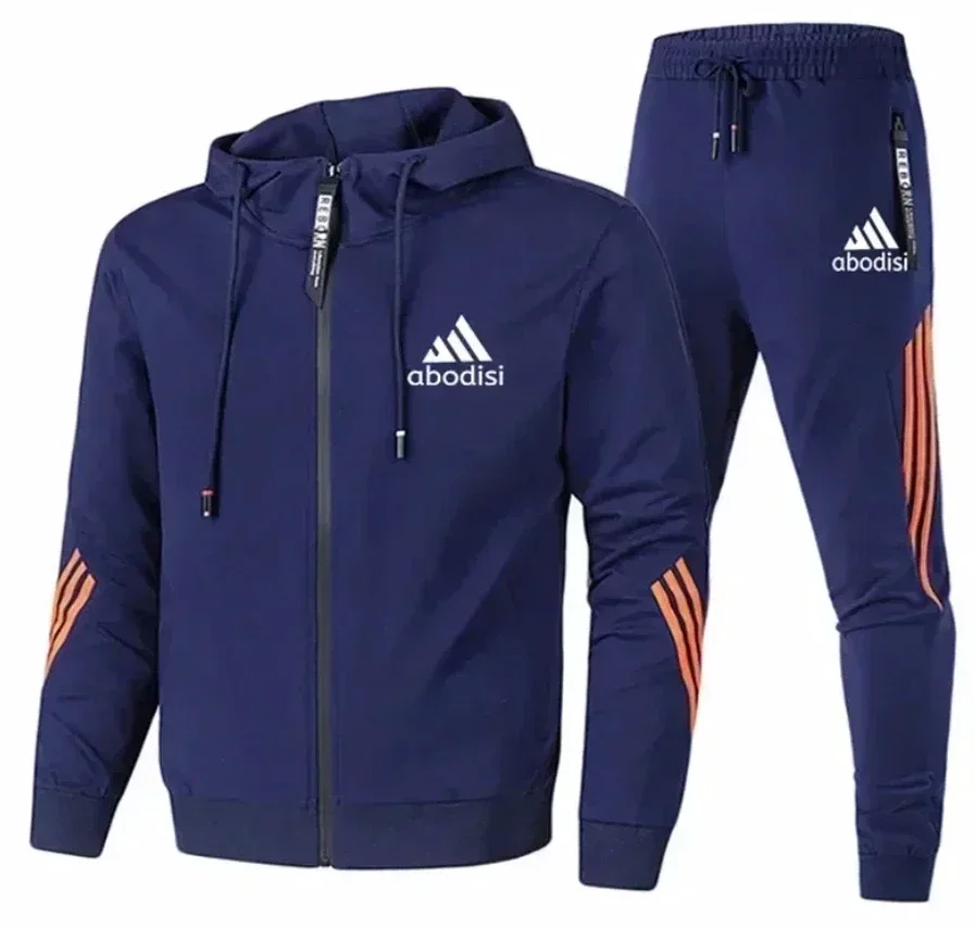 Outdoor Fitness Fashion Men's Set Is a Simple Two-piece Set Consisting of a Printed Long-sleeved Jacket and Jogging Sport Pants
Outdoor Fitness Fashion Men's Set Is a Simple Two-piece Set Consisting of a Printed Long-sleeved Jacket and Jogging Sport Pants