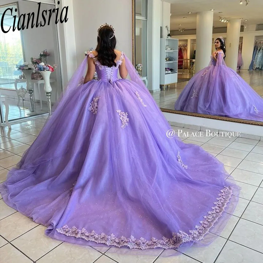 Lilac Quinceanera Dress 2023 Off Shoulder Flowers With Wraps Puffy Party Princess Sweet 16 Gown Vestidos De 15 Años
Lilac Quinceanera Dress 2023 Off Shoulder Flowers With Wraps Puffy Party Princess Sweet 16 Gown Vestidos De 15 Años