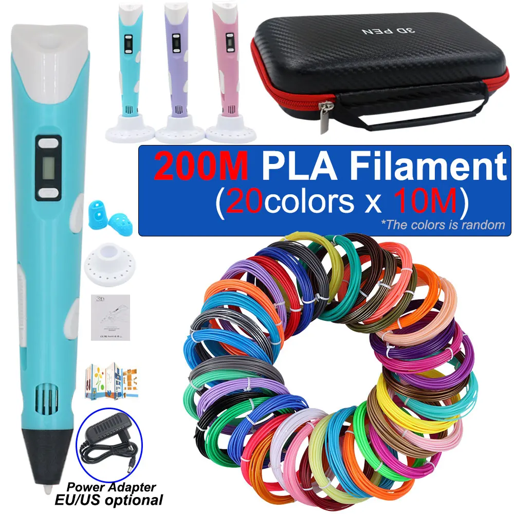 3D Printing Pen for Kids with Power Adapter LCD Screen Suitcase Colored PLA Filament Perfect Children's Birthday Christmas Gift
3D Printing Pen for Kids with Power Adapter LCD Screen Suitcase Colored PLA Filament Perfect Children's Birthday Christmas Gift
