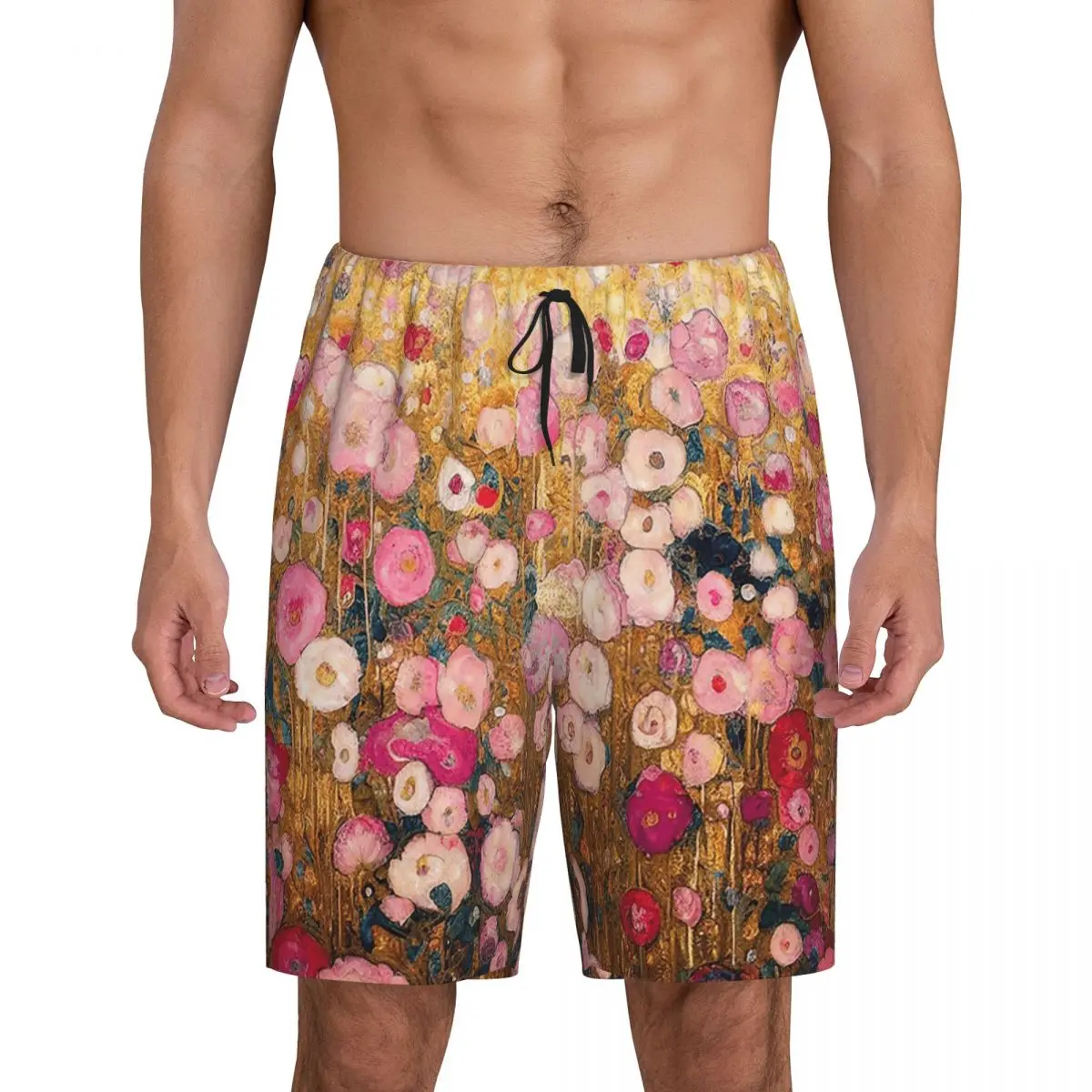 Мужские короткие пижамные шорты Custom Gustav Klimt Pink Flower Garden, нижняя часть пижамы для сна и отдыха, шорты для сна
Мужские короткие пижамные шорты Custom Gustav Klimt Pink Flower Garden, нижняя часть пижамы для сна и отдыха, шорты для сна