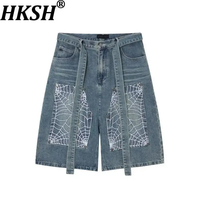 HKSH Summer New Men's Tide Punk High Street Spider Web Embroidered Jeans Washed Wide-Leg Knee-Length Denim Pants Shorts HK23309
HKSH Summer New Men's Tide Punk High Street Spider Web Embroidered Jeans Washed Wide-Leg Knee-Length Denim Pants Shorts HK23309