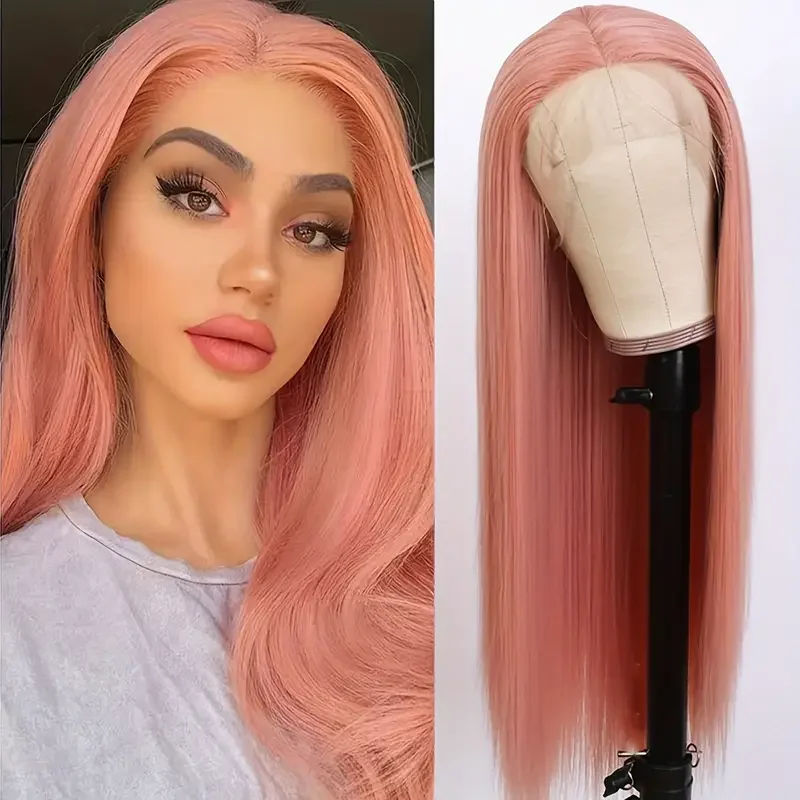 13x4 Light Pink Long Straight Lace Front Wigs Middle Part Wig For Women Heat Resistant Synthetic Fiber For Daily Party Cosplay
13x4 Light Pink Long Straight Lace Front Wigs Middle Part Wig For Women Heat Resistant Synthetic Fiber For Daily Party Cosplay