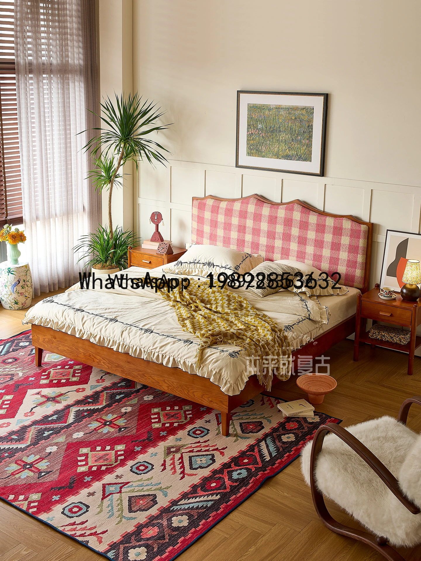 P6 French Retro Little Red Riding Hood Solid South Asian Vintage Style 1.5m Plaid Soft Upholstery Small Apartment Bedroom
P6 French Retro Little Red Riding Hood Solid South Asian Vintage Style 1.5m Plaid Soft Upholstery Small Apartment Bedroom