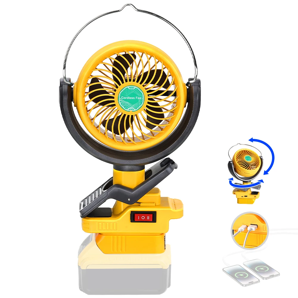 Cordless Clip Fan for Dewalt 20V & 60V 2 Speed Dual USB Portable Fan for Stroller Camping Outdoor (Battery Not Included)
Cordless Clip Fan for Dewalt 20V & 60V 2 Speed Dual USB Portable Fan for Stroller Camping Outdoor (Battery Not Included)