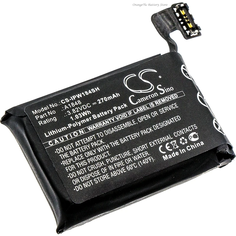 3.82V 270mAh Smartwatch Battery A1848 for Apple Watch Series 3 LTE 38mm, Watch Series 3 4G 38mm,A1858 +TOOLS KIT
3.82V 270mAh Smartwatch Battery A1848 for Apple Watch Series 3 LTE 38mm, Watch Series 3 4G 38mm,A1858 +TOOLS KIT