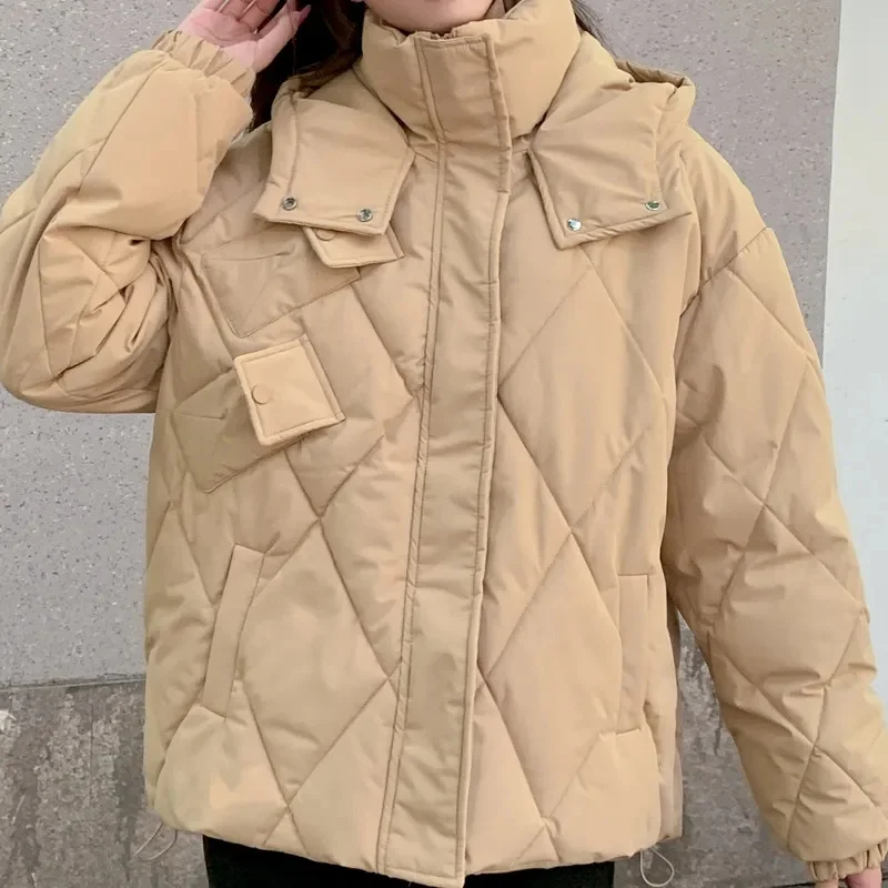 Women's Jacket 2023 Winter New Cotton Padded Hooded Thicken Warm Parkas Loose Zipper Puffer Jacket Snow Wear Coat Outerwear
Women's Jacket 2023 Winter New Cotton Padded Hooded Thicken Warm Parkas Loose Zipper Puffer Jacket Snow Wear Coat Outerwear