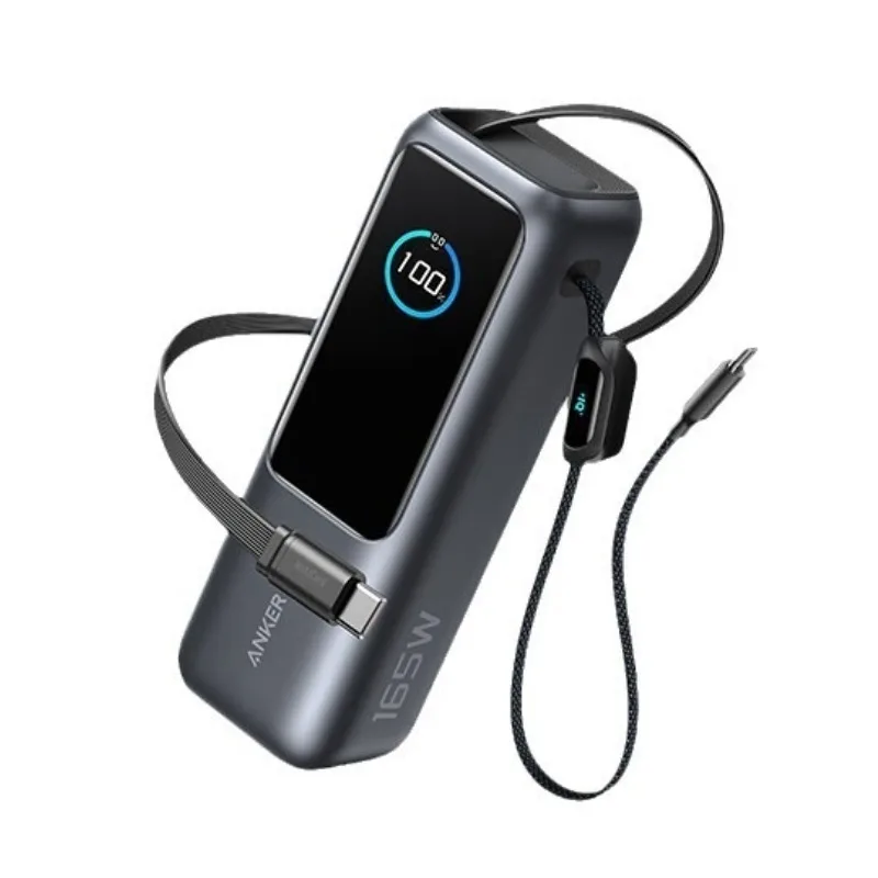25000mAh165W Built-in Cables Anker Power Bank Ultra-Fast Portable Charger for IPhone Samsung Dual Laptops Multi-Device Charging
25000mAh165W Built-in Cables Anker Power Bank Ultra-Fast Portable Charger for IPhone Samsung Dual Laptops Multi-Device Charging