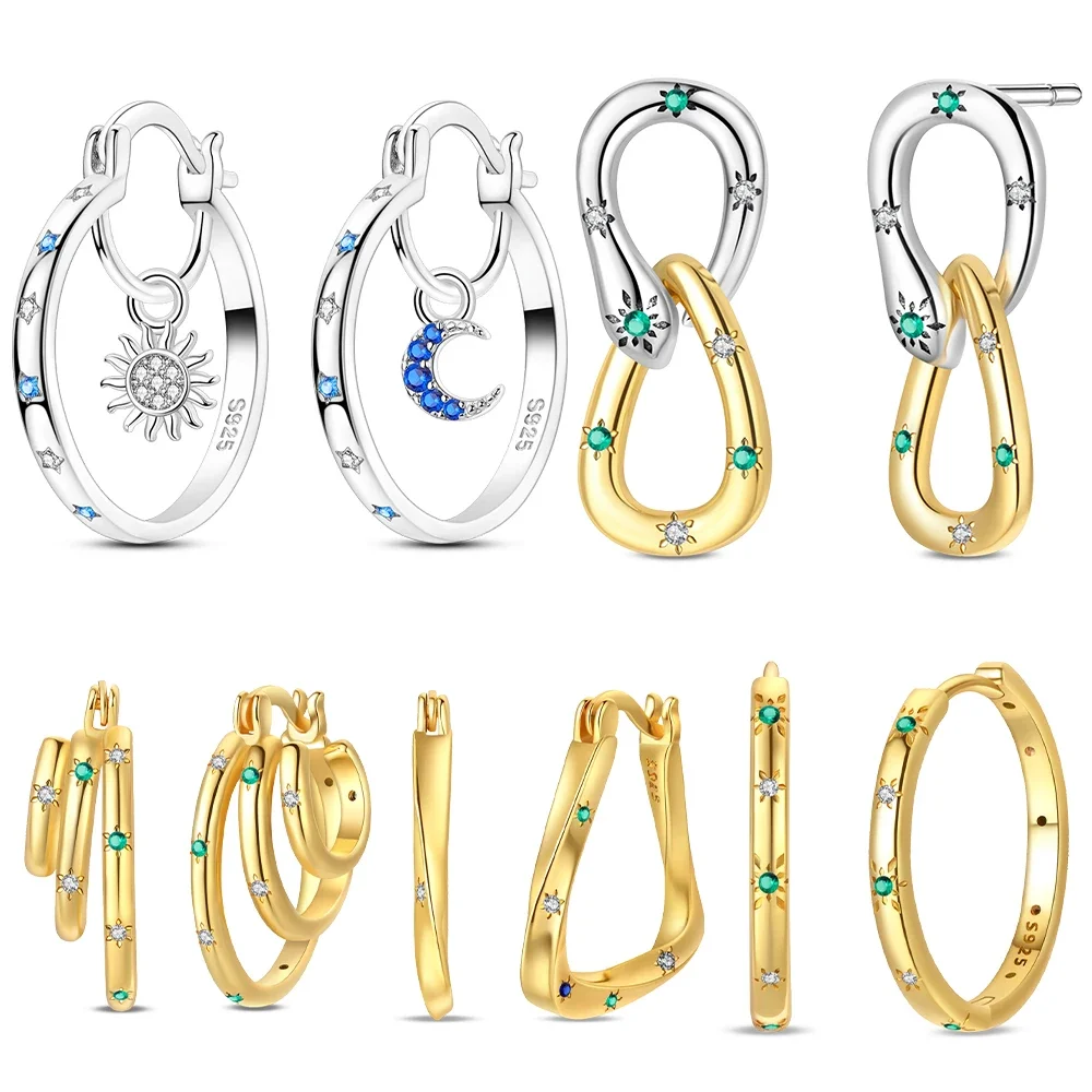 Earrings Original Starlight Sun And Moon Earrings Silver 925 Sterling Gold Plating Fine Luxury Accessories women Gift
Earrings Original Starlight Sun And Moon Earrings Silver 925 Sterling Gold Plating Fine Luxury Accessories women Gift