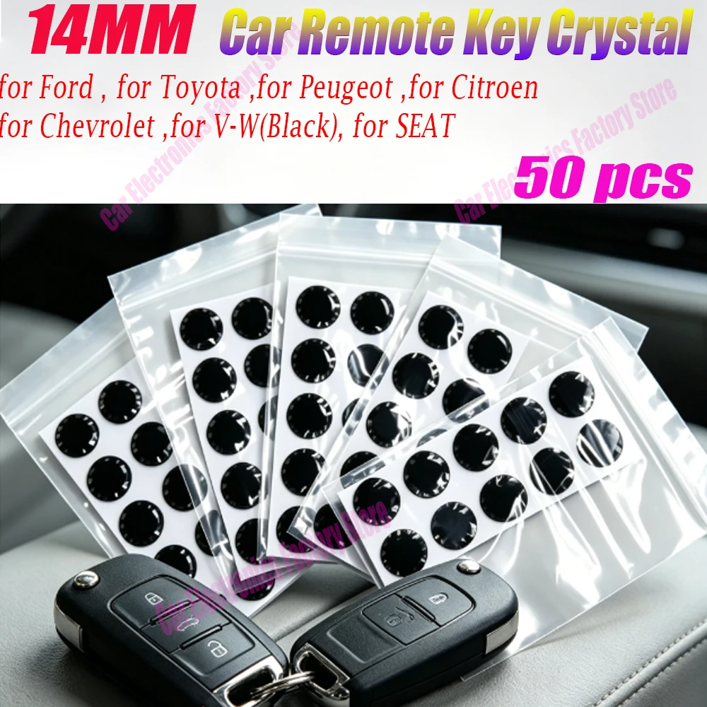 50pcs 14mm Black Crystal Car Key Logo Stickers Self Adhesive Car Remote Control Key Fob Emblem Replacement Badge Decals
50pcs 14mm Black Crystal Car Key Logo Stickers Self Adhesive Car Remote Control Key Fob Emblem Replacement Badge Decals