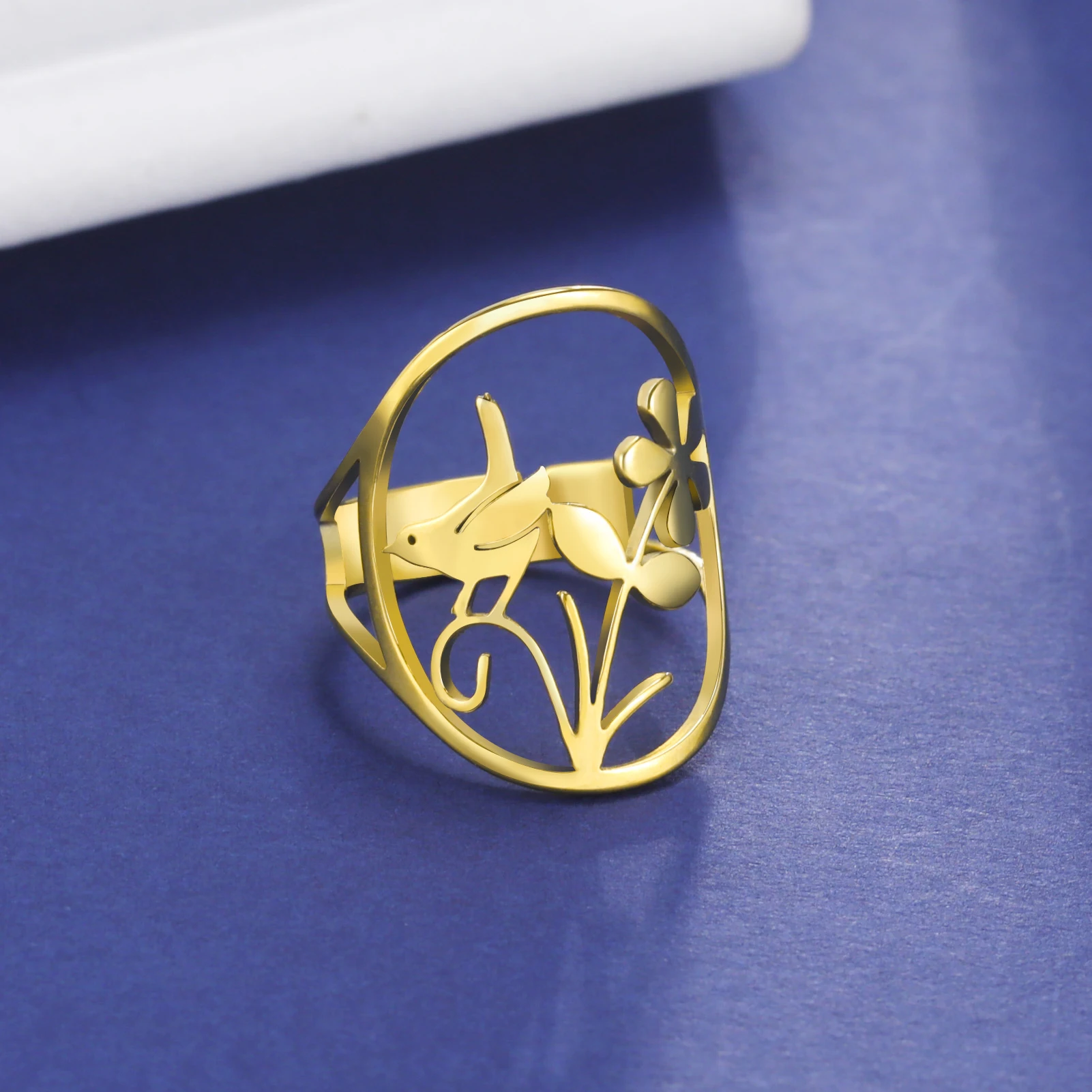 Amaxer Flower and Bird Adjustable Stainless Steel Rings For Women Ring Bohemian Style Engagement Wedding Jewelry Gift
Amaxer Flower and Bird Adjustable Stainless Steel Rings For Women Ring Bohemian Style Engagement Wedding Jewelry Gift
