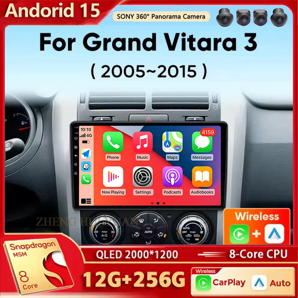 Android 15 Car Radio For Suzuki Grand Vitara 3 2005-2015 Wireless CarPlay Android Auto Multimedia Player GPS 4G WiFi Autoradio
Android 15 Car Radio For Suzuki Grand Vitara 3 2005-2015 Wireless CarPlay Android Auto Multimedia Player GPS 4G WiFi Autoradio