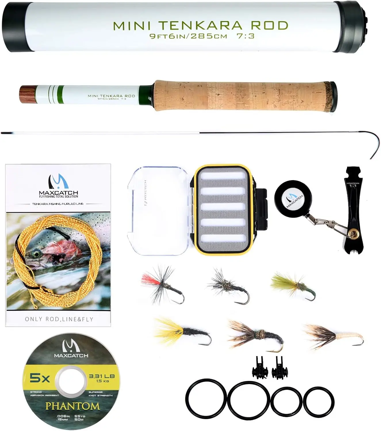Mini Tenkara Fly Fishing Rod with Extra Tip Section 12ft, 9ft6
Mini Tenkara Fly Fishing Rod with Extra Tip Section 12ft, 9ft6