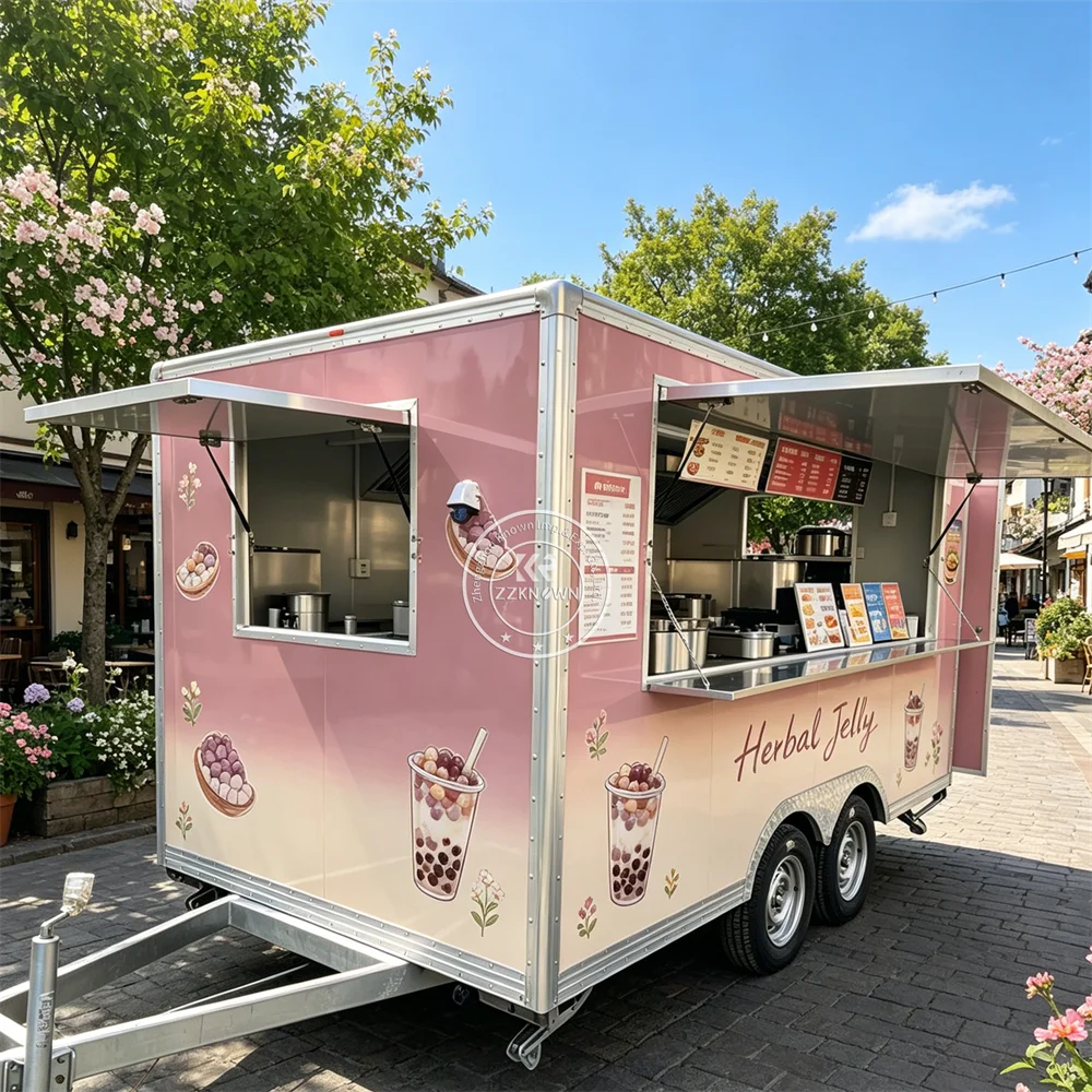 High Quality Dessert Snack Mobile Food Trailer Concession Coffee Juice Cart Fast Food Truck Ice Cream Cart with Kitchen
High Quality Dessert Snack Mobile Food Trailer Concession Coffee Juice Cart Fast Food Truck Ice Cream Cart with Kitchen