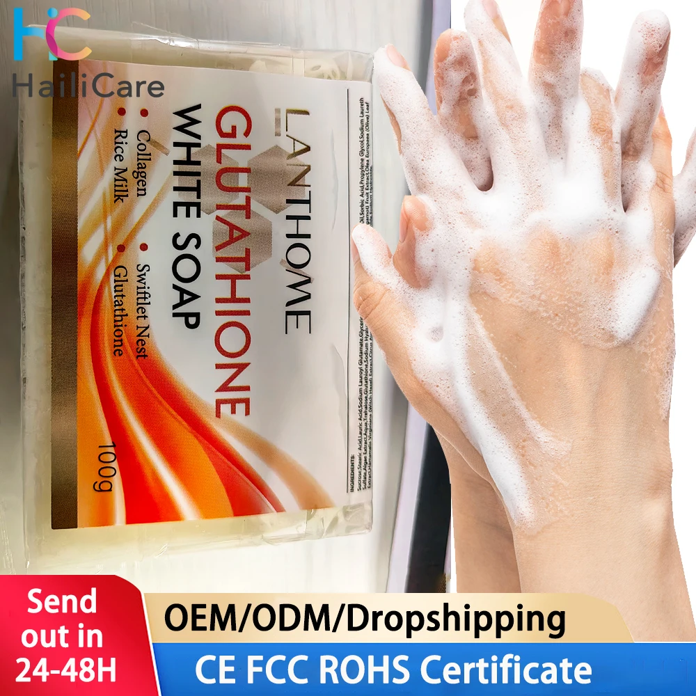 100g Glutathione Handmade Soap Remove dead skin Fade Black Spots Melanin Skin Whitening Lightening Soap Body Wash Cleansing Soap
100g Glutathione Handmade Soap Remove dead skin Fade Black Spots Melanin Skin Whitening Lightening Soap Body Wash Cleansing Soap