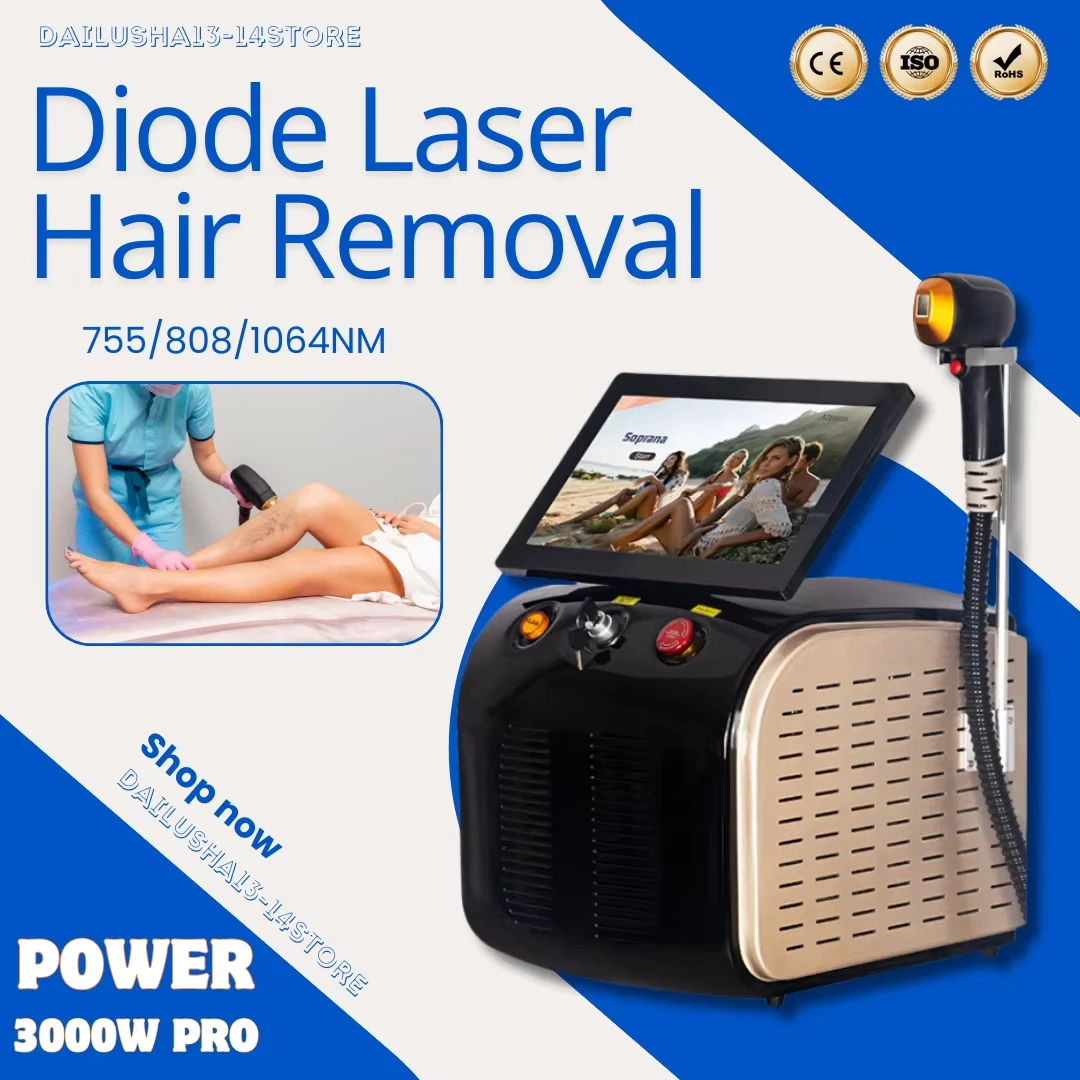 808/755/1064nm Diode Laser Hair Removal Machine Professional 3-Wavelength Permanent for Bikini Salon Home 05
808/755/1064nm Diode Laser Hair Removal Machine Professional 3-Wavelength Permanent for Bikini Salon Home 05