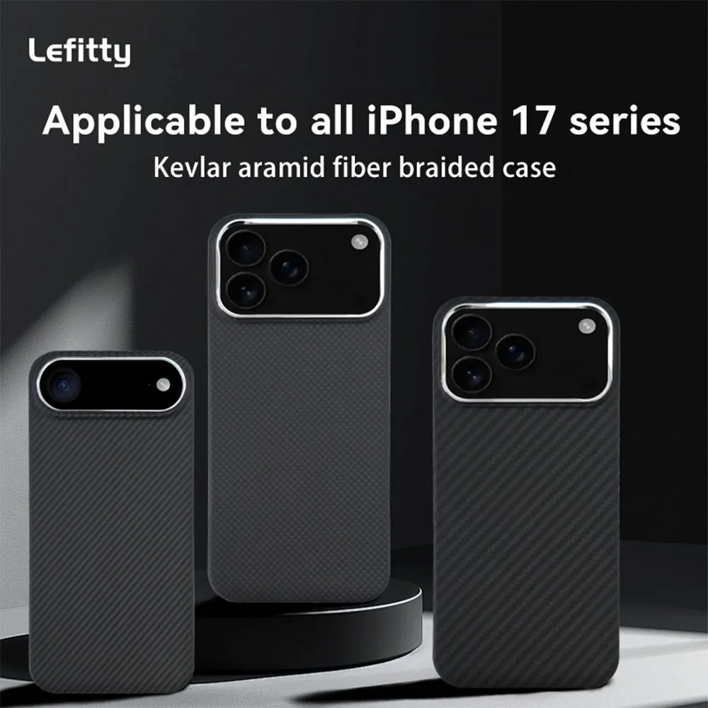 Lxury 100% Kevlar Phone Case For iPhone 17 Air Pro Max 1500D/600D Aramid Fiber 0.65mm Ultra-Thin Magsafe Anti-Bumping Protection
Lxury 100% Kevlar Phone Case For iPhone 17 Air Pro Max 1500D/600D Aramid Fiber 0.65mm Ultra-Thin Magsafe Anti-Bumping Protection