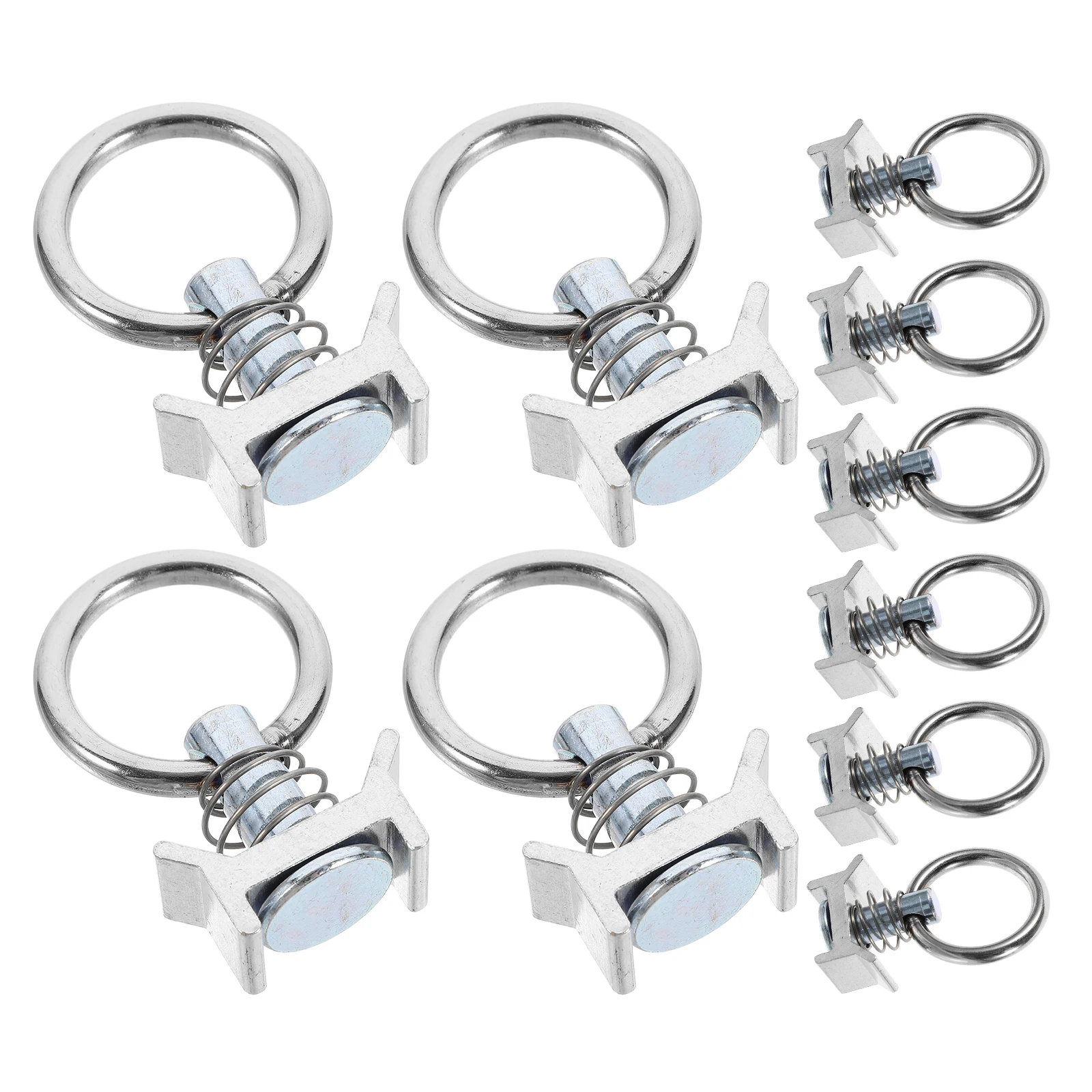10pcs Track Joints Silver Spring Single Stud Fitting Tie Down Round Ring Steel Cargo Truck Bed Rails
10pcs Track Joints Silver Spring Single Stud Fitting Tie Down Round Ring Steel Cargo Truck Bed Rails