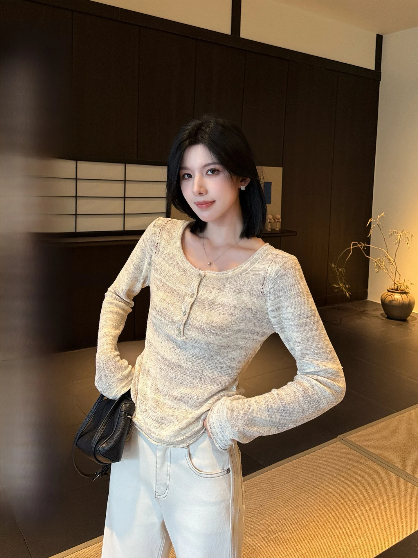 Long Sve Materni T-irt Women's Autumn Winter Cotton Polyester Linen Nylon Blend Anti-Wrinkle iny Sequin Base Layer K...
Long Sve Materni T-irt Women's Autumn Winter Cotton Polyester Linen Nylon Blend Anti-Wrinkle iny Sequin Base Layer K...