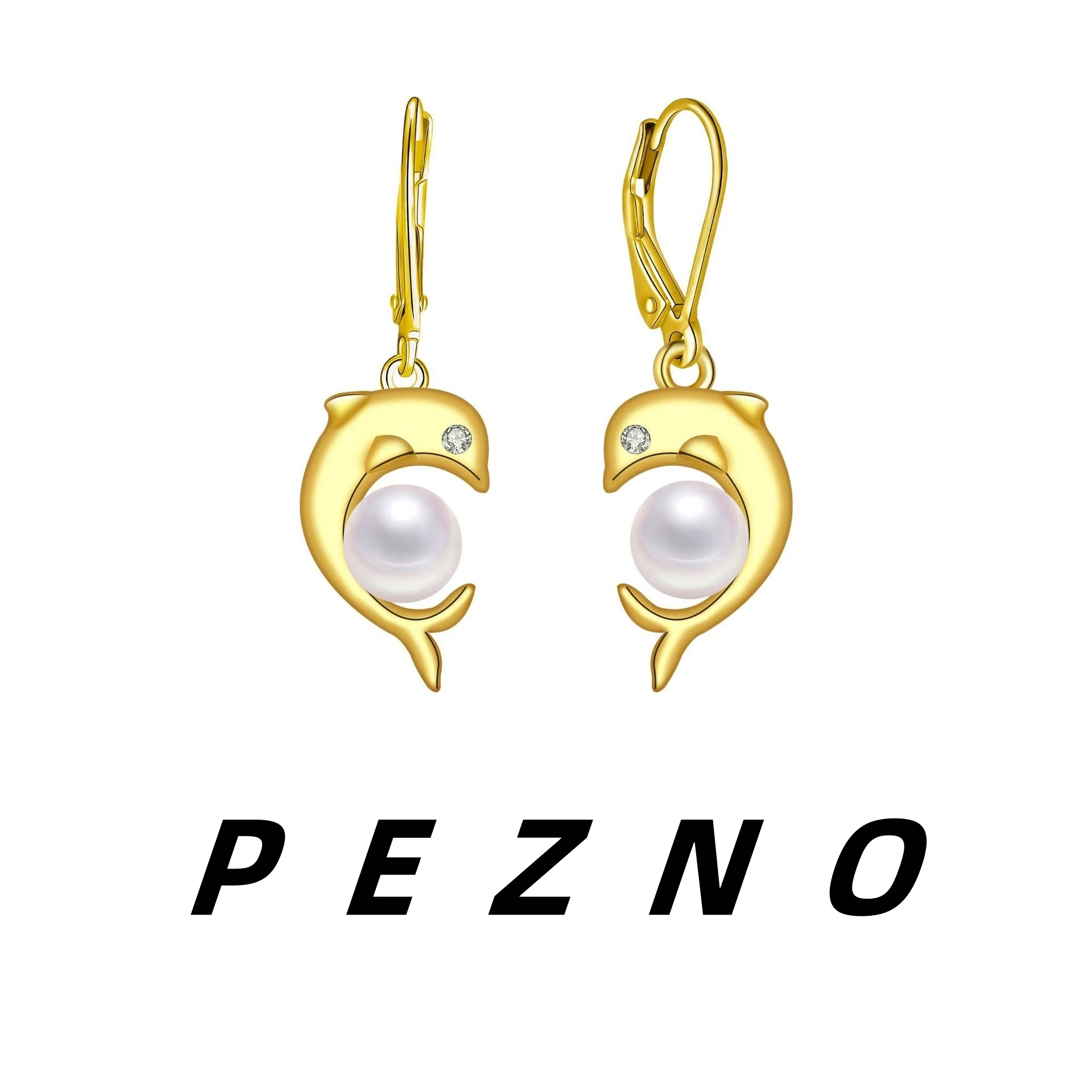 18K Gold Plated Dolphin Pearl Dangle Earrings for Women Hypoallergenic Dainty Cubic Zirconia Earrings Gift for Her
18K Gold Plated Dolphin Pearl Dangle Earrings for Women Hypoallergenic Dainty Cubic Zirconia Earrings Gift for Her