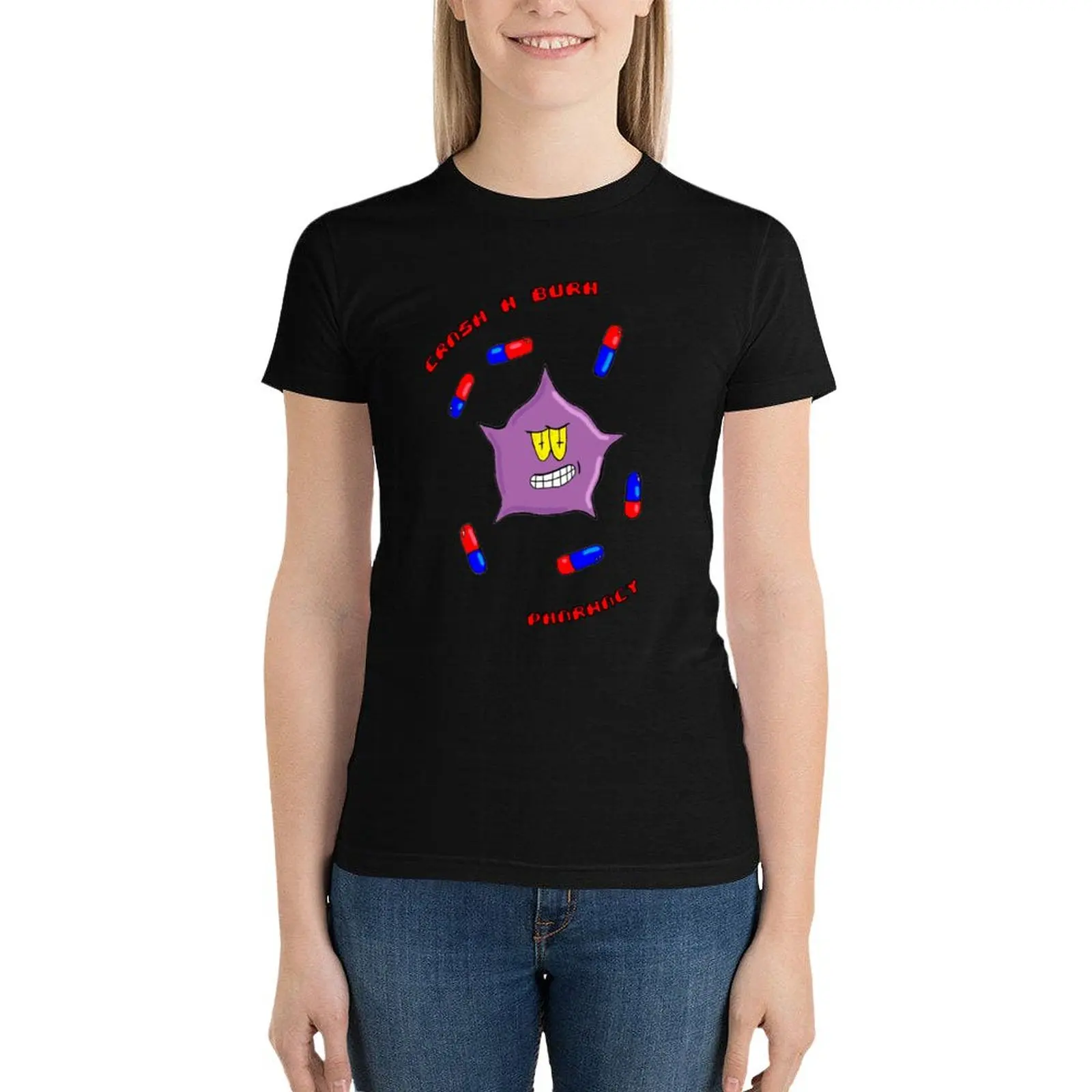 CRASH N BURN PHARMACY T-Shirt plus size tops Female clothing Aesthetic clothing hippie clothes fashion woman blouse 2024
CRASH N BURN PHARMACY T-Shirt plus size tops Female clothing Aesthetic clothing hippie clothes fashion woman blouse 2024
