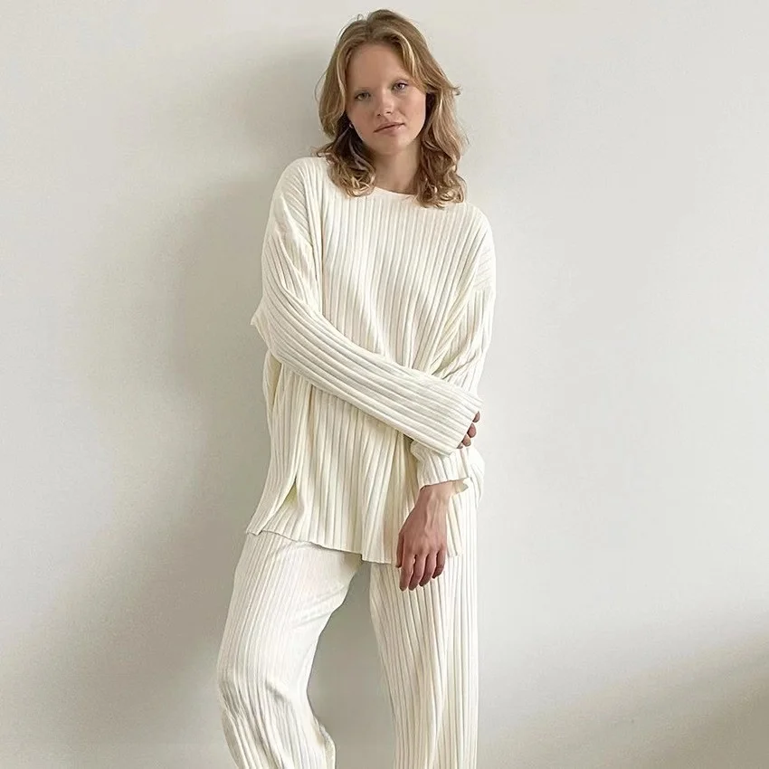 Свободный топ и брюки в полоску Pit Stripe, комплект длинных брюк, комплект домашней одежды, женский длинный свек, круглый Ne, повседневный удобный домашний костюм
Свободный топ и брюки в полоску Pit Stripe, комплект длинных брюк, комплект домашней одежды, женский длинный свек, круглый Ne, повседневный удобный домашний костюм