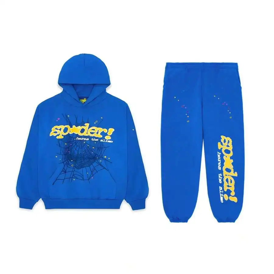 Spider Web Graphic Hoodie And Jogger Pants Set Blue Long Sleeve Casual Tracksuit
Spider Web Graphic Hoodie And Jogger Pants Set Blue Long Sleeve Casual Tracksuit