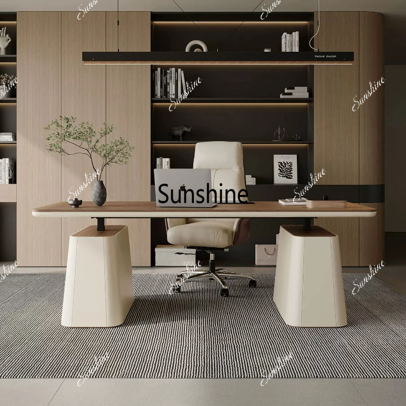 Solid wood electric lifting table, household, Italian light luxury computer workbench for learning
Solid wood electric lifting table, household, Italian light luxury computer workbench for learning
