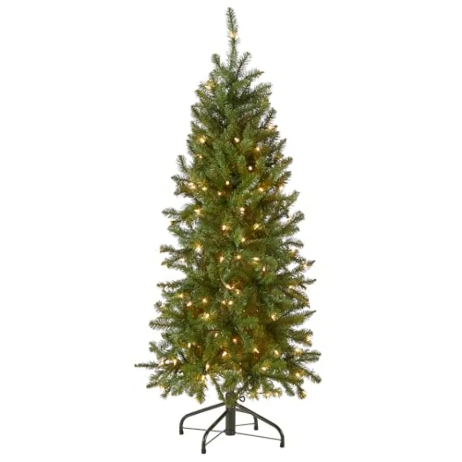 4.5 ft Pre-Lit Kingswood Fir Slim Artificial Christmas Tree, 150 Clear Lights, 330 Tips, Includes Stand, Green
4.5 ft Pre-Lit Kingswood Fir Slim Artificial Christmas Tree, 150 Clear Lights, 330 Tips, Includes Stand, Green