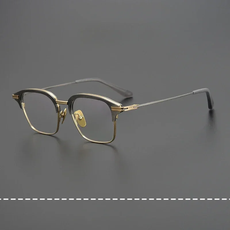 Top Women's Handmade Brand Designer Prescription Semi Eyewear DTX142 Titanium Men's Eyebrows Square Frame Retro Myopia Glasses
Top Women's Handmade Brand Designer Prescription Semi Eyewear DTX142 Titanium Men's Eyebrows Square Frame Retro Myopia Glasses