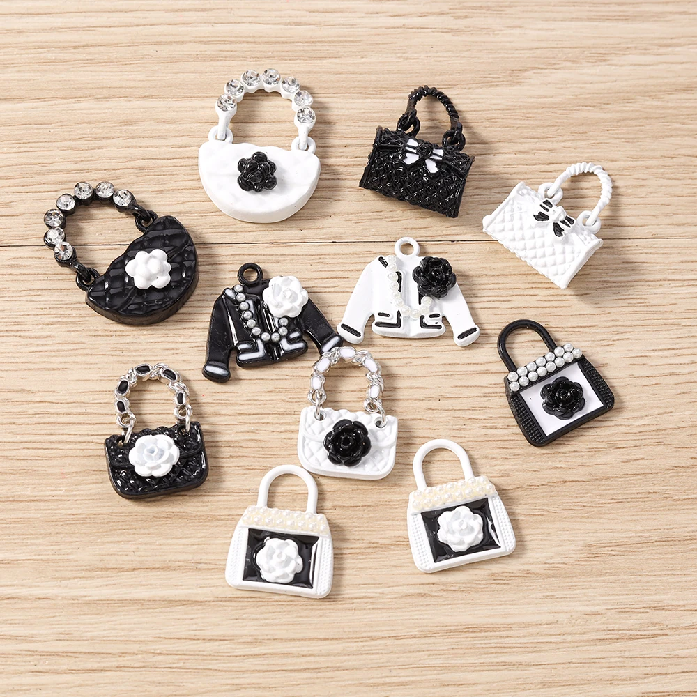 Tusember 5pcs Elegant Pearl Crystal Rose Flower Handbag Charms for DIY Cute Earrings Bracelets Necklaces Pendant Handmade Craft
Tusember 5pcs Elegant Pearl Crystal Rose Flower Handbag Charms for DIY Cute Earrings Bracelets Necklaces Pendant Handmade Craft