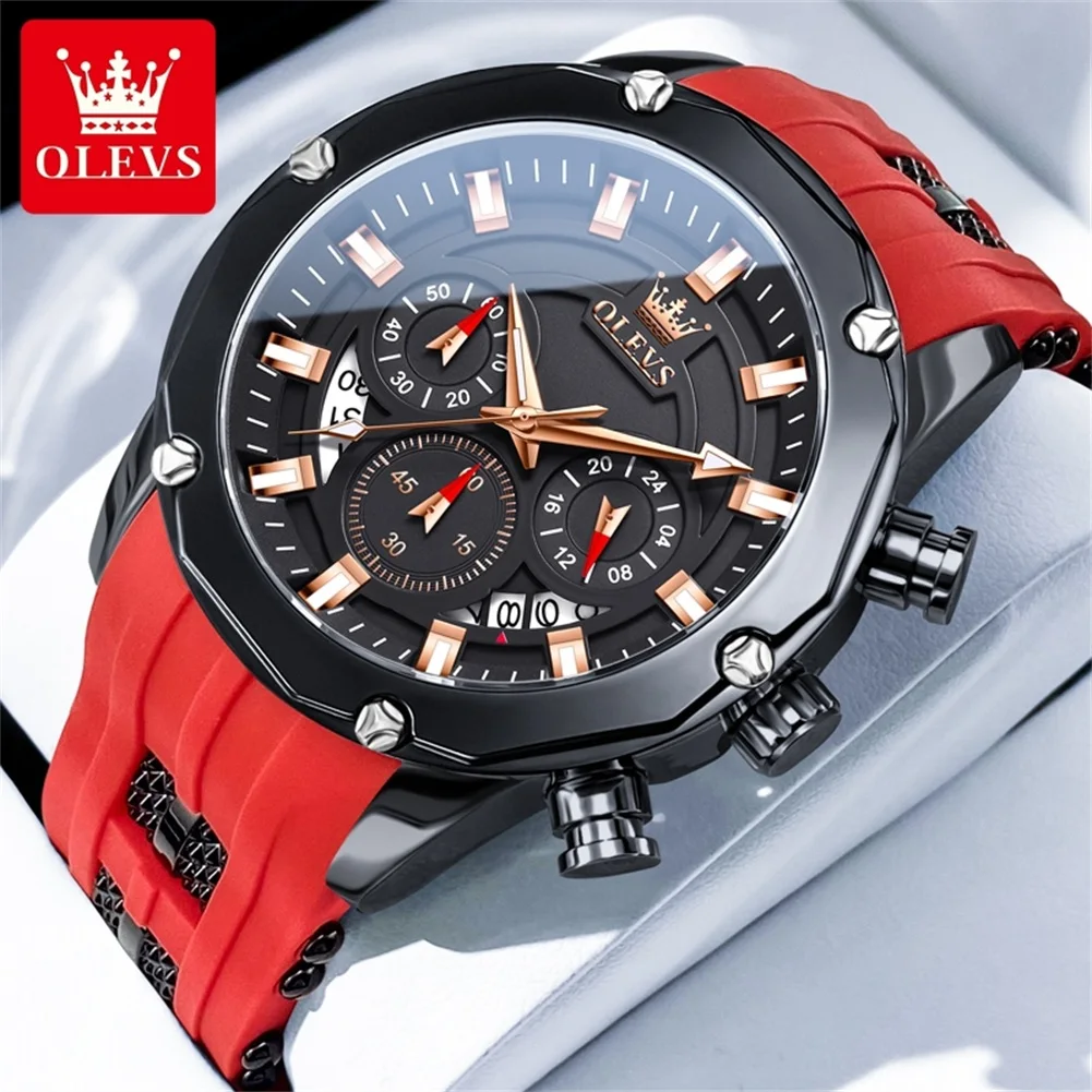 OLEVS 9991 Fashion Quartz Watch For Men Big Dial Chronograph Man Calendar Window Watch Waterproof Luminous Silicone Strap Watch
OLEVS 9991 Fashion Quartz Watch For Men Big Dial Chronograph Man Calendar Window Watch Waterproof Luminous Silicone Strap Watch