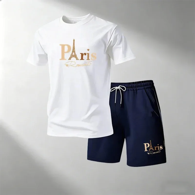 Summer Men's Street Fashion T-Shirts Sets O-Neck Short Sleeve T-Shirt + Shorts Breathable Quick Dry Running Suit Hot Sale
Summer Men's Street Fashion T-Shirts Sets O-Neck Short Sleeve T-Shirt + Shorts Breathable Quick Dry Running Suit Hot Sale