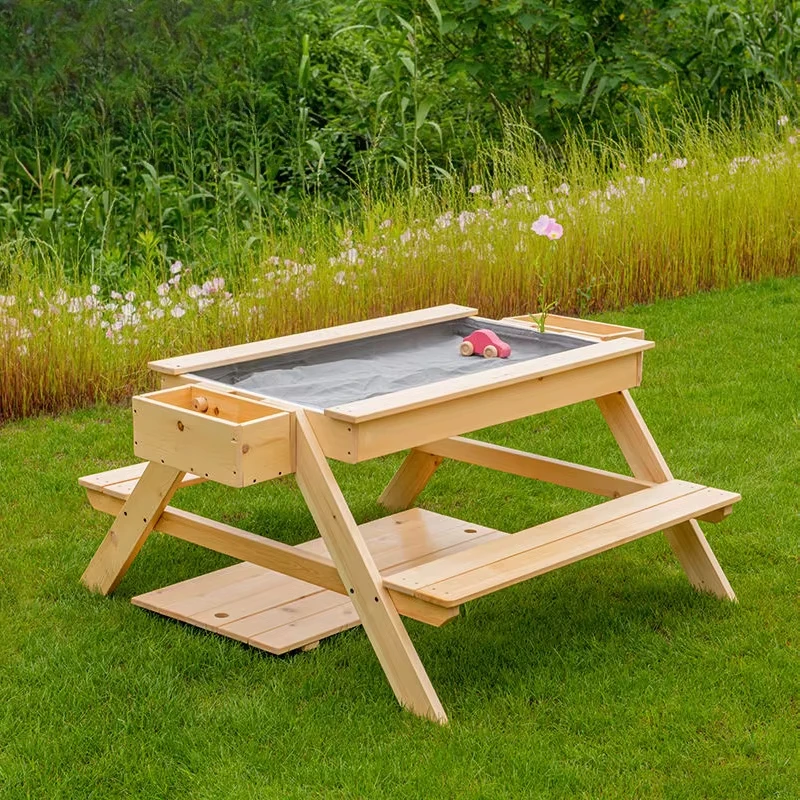 Eco-friendly picnic sand sensory table outdoor toddler preschool activity picnic water table and chair set
Eco-friendly picnic sand sensory table outdoor toddler preschool activity picnic water table and chair set