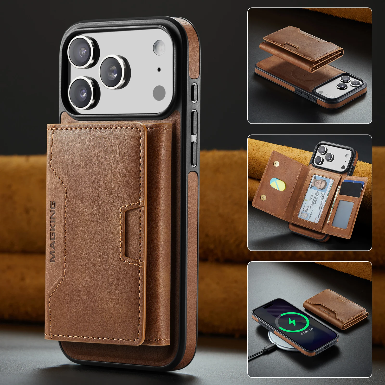 Retro Flip Leather Phone Case For iPhone 17 Pro Max Air 16 15 Plus 14 13 12 Wallet Cards Magnetic Wireless Charging Back Cover
Retro Flip Leather Phone Case For iPhone 17 Pro Max Air 16 15 Plus 14 13 12 Wallet Cards Magnetic Wireless Charging Back Cover