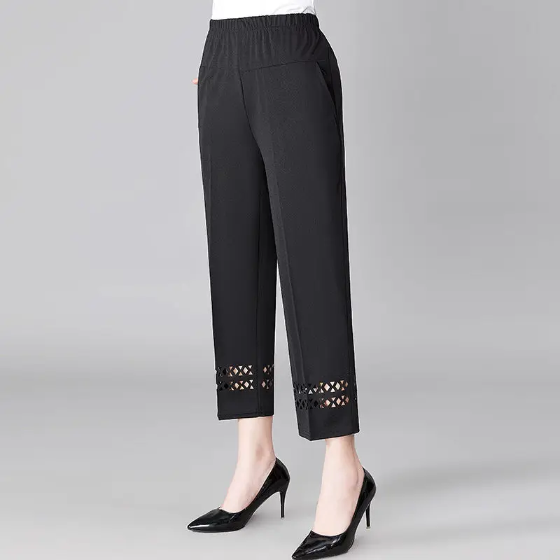 Women Summer Simplicity Loose Hollow Out Solid Color High Waist Straight Women Clothes Casual All-match Elegant Cropped Pants
Women Summer Simplicity Loose Hollow Out Solid Color High Waist Straight Women Clothes Casual All-match Elegant Cropped Pants