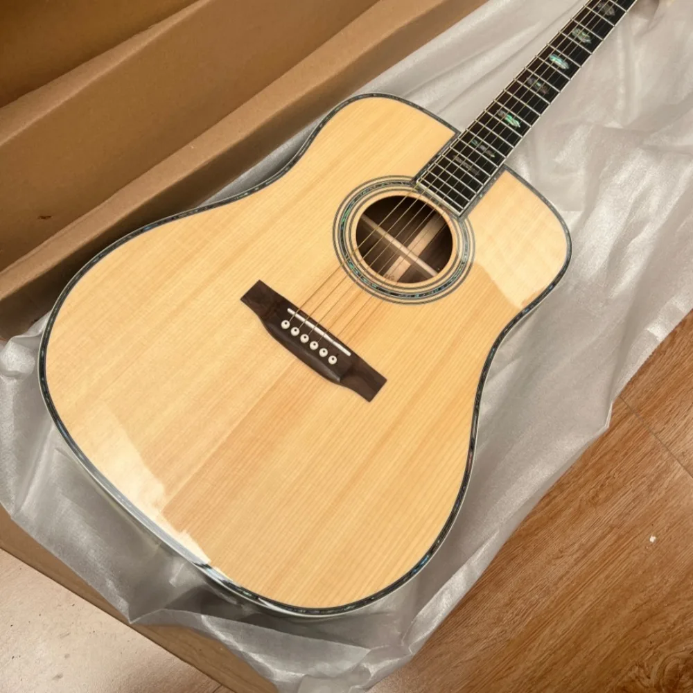 Handmade D45 Acoustic Guitar Spruce Top Rosewood Fretboard 20 Frets Bone Nut Suitable for Folk/Country Music
Handmade D45 Acoustic Guitar Spruce Top Rosewood Fretboard 20 Frets Bone Nut Suitable for Folk/Country Music