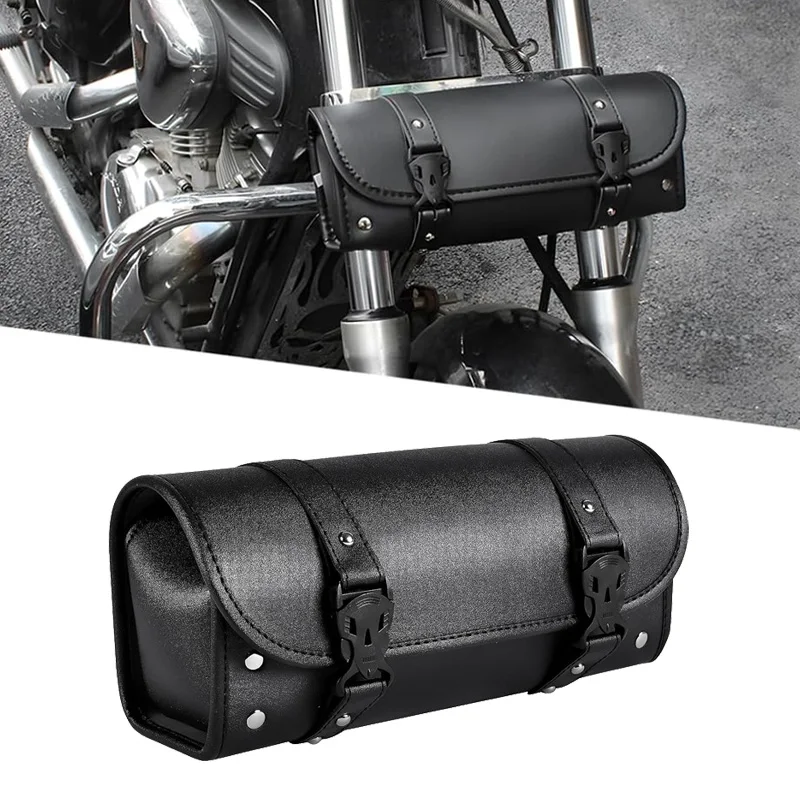 Motorcycle Tool Bag PU Leather Saddlebag For Front Forks Storage Pouch For Harley Chopper Bobber Cruiser Sportster XL 883 1200
Motorcycle Tool Bag PU Leather Saddlebag For Front Forks Storage Pouch For Harley Chopper Bobber Cruiser Sportster XL 883 1200