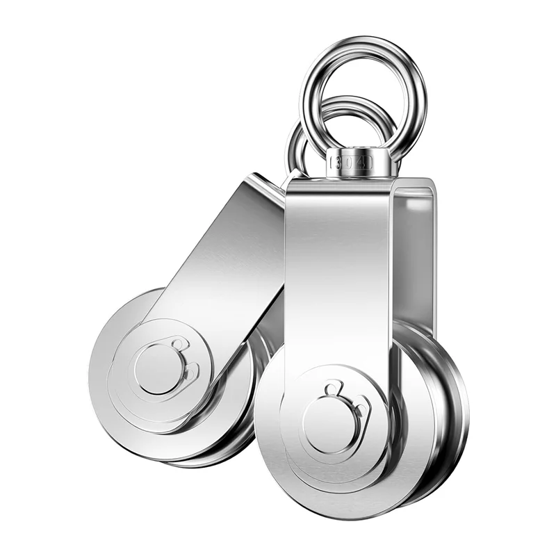 AB46-Cable Pulley Wheel Stainless Steel Swivel Pulley Block Silence Rotation Traction Wheel For System Lifting Gym 2Pcs
AB46-Cable Pulley Wheel Stainless Steel Swivel Pulley Block Silence Rotation Traction Wheel For System Lifting Gym 2Pcs