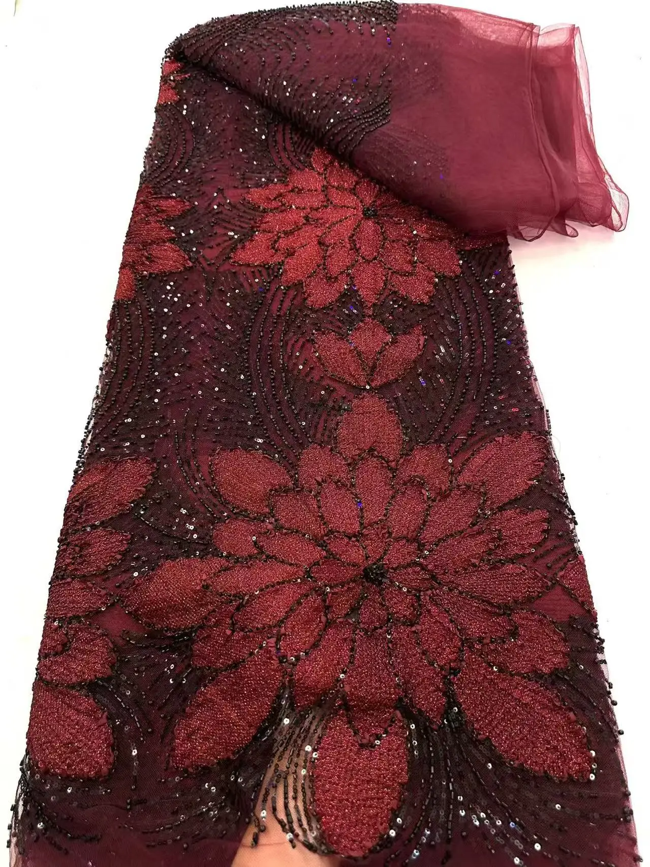 african fabric for women Sequins Lace Fabric High Quality Lace Embroidery Beaded Mesh Fabric 5 Yards For Wedding Party Dress
african fabric for women Sequins Lace Fabric High Quality Lace Embroidery Beaded Mesh Fabric 5 Yards For Wedding Party Dress
