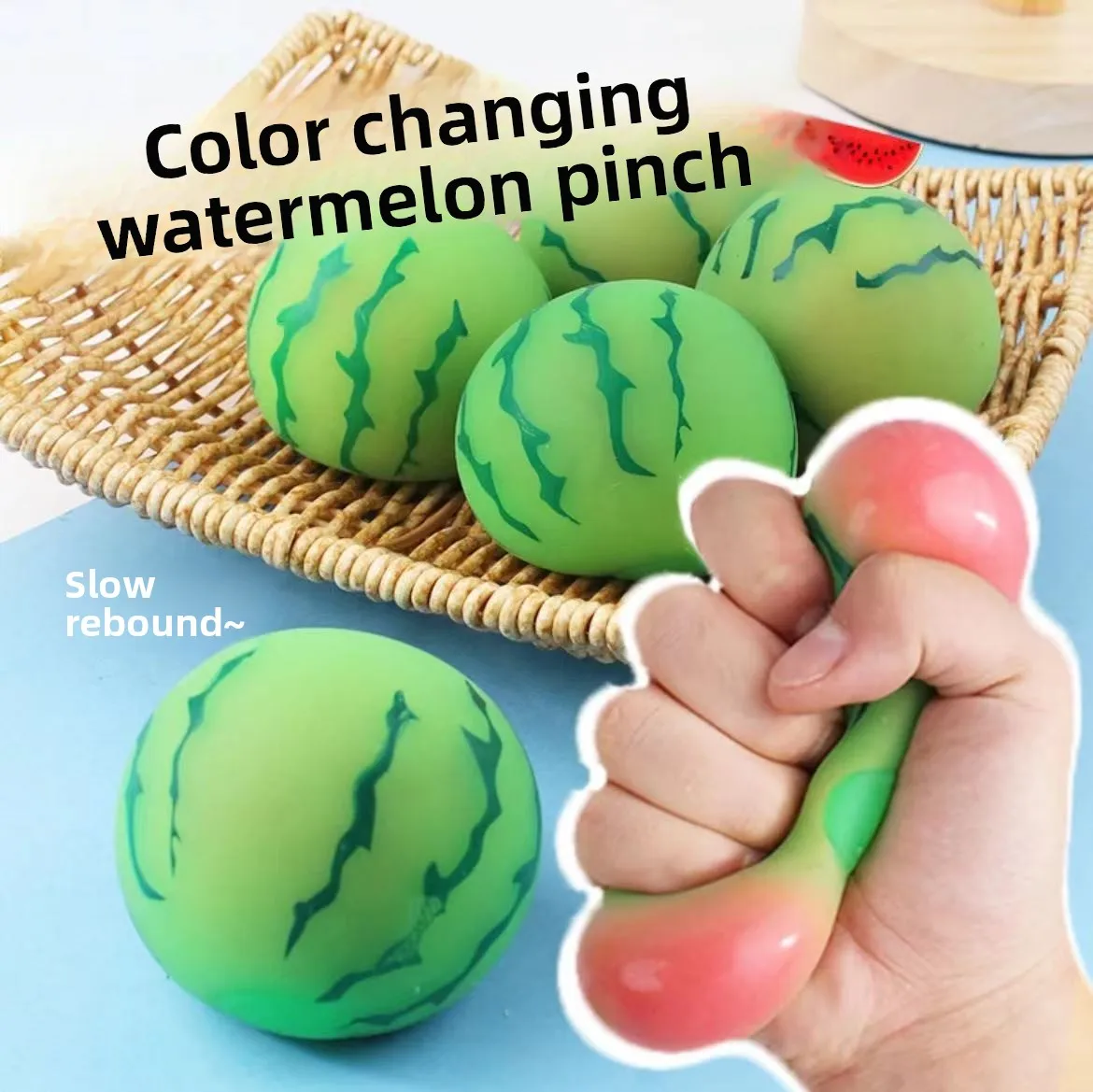 New Summer Limited Color Changing Watermelon Squishy Slow Rising Super Elastic Soft Stretchy Flour Filled Squeeze Toy Stress Relief Fidget Toy
New Summer Limited Color Changing Watermelon Squishy Slow Rising Super Elastic Soft Stretchy Flour Filled Squeeze Toy Stress Relief Fidget Toy