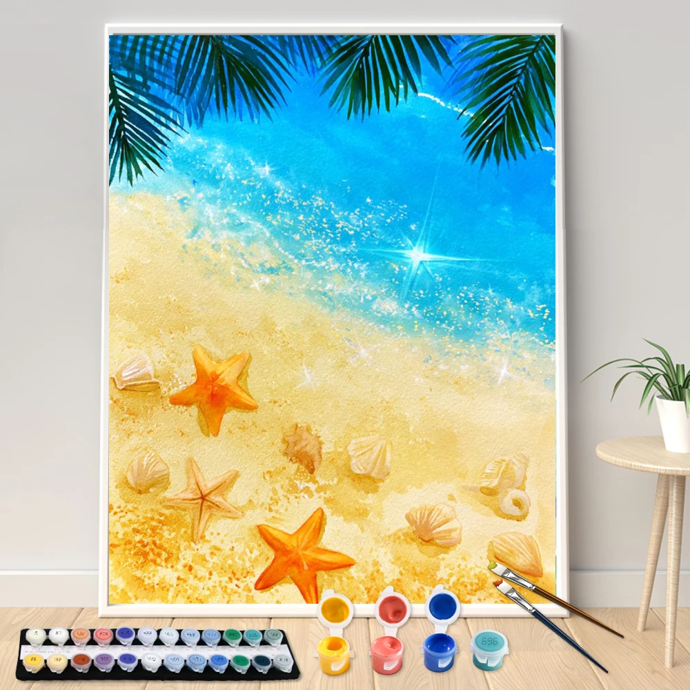 Digital Acrylic Painting Kit DIY Starfish on the beach Art Canvas Hand Painted Home Decor Personalized Surprise Gift
Digital Acrylic Painting Kit DIY Starfish on the beach Art Canvas Hand Painted Home Decor Personalized Surprise Gift